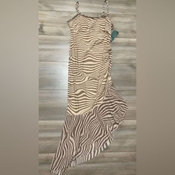 Pretty Sleeveless Zebra Print Dress Small NWT - Picture 4 of 9